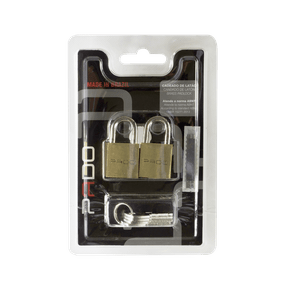 Cadeado Latão 2 iguais de 35mm Pado