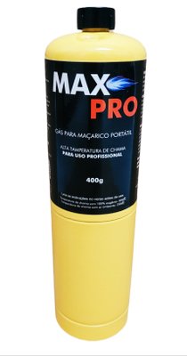 Cartucho de Gás MaxPro P/Maçarico Portátil 400g Oba