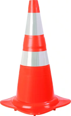 Cone sinalização Flexível Laranja 75cm Plastcor