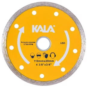Disco Diamantado 110x20mm Liso Kala