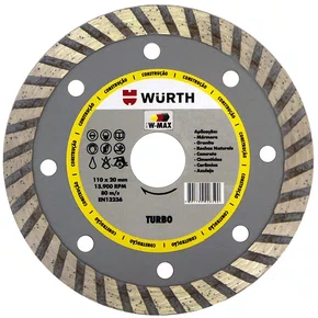 Disco Diamantado de Corte 110x20mm turbo - Wurth