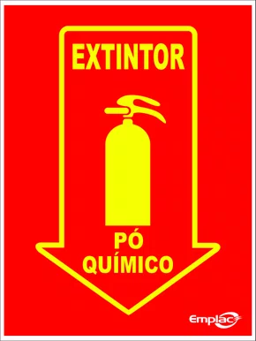 Epi placa extintor po quimico 20x15cm Emplac