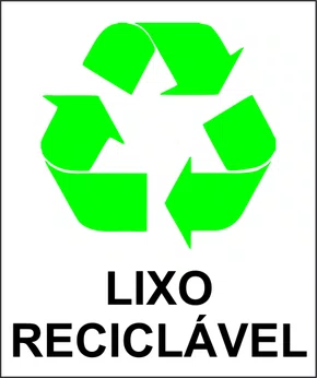 Epi placa Lixo reciclavel Verde 18x15cm Emplac
