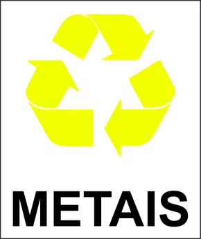 Epi placa metais reciclaveis 18x15cm Emplac