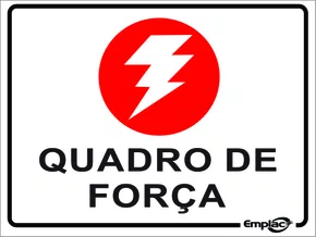 Epi placa pvc quadro de força 20x15cm Emplac