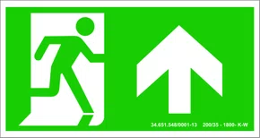 Epi placa seta para cima 12x24cm S3 Emplac