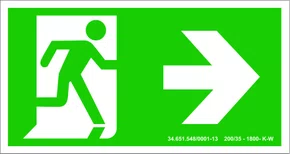 Epi placa Seta à direita 12x24cm S1 Emplac