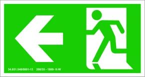 Epi placa Seta à esquerda 12x24cm S2 Emplac