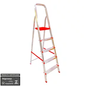 Escada domestica de alumínio 5 degraus Botafogo
