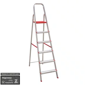 Escada domestica de alumínio 6 degraus Botafogo
