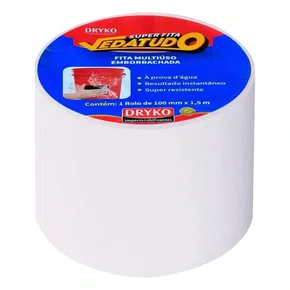 Fita vedatudo branca 10cm x 1.5 metro Dryko