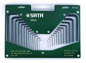 Jogo de Chave Allen Hexagonal 25 Peças Sata