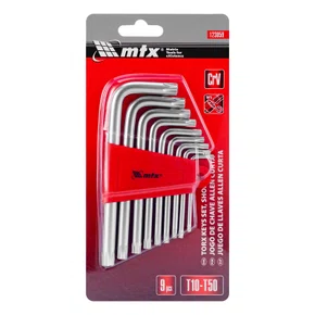 Jogo de Chaves Torx L Curta T10 a T50 9pcs – MTX