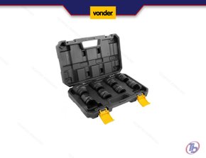 Jogo soquetes impacto 3/4" 19 a 38,0 mm 8 peças Vonder