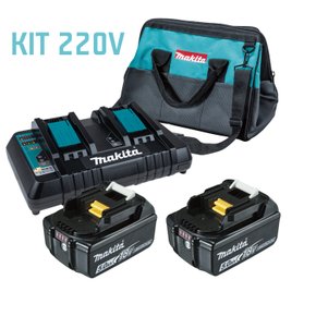 Kit 2 baterias 18v 5Ah c/ carregador e bolsa Makita