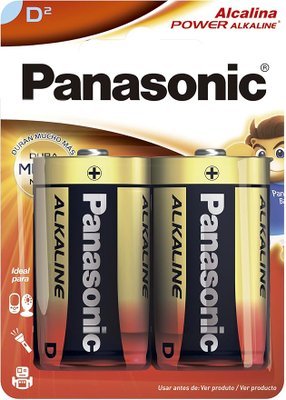 Pilha Alcalina D2 Power Alkaline  Panasonic