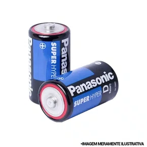Pilha Super Hyper D Para Lanterna Panasonic