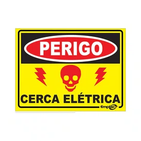 Placa Sinalizadora Cerca Elétrica 20x15cm - Emplac
