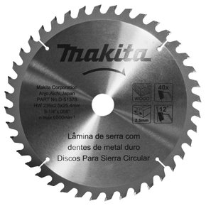 Disco Serra circular 9.1/4 x 40dt  D-51378-10 Makita