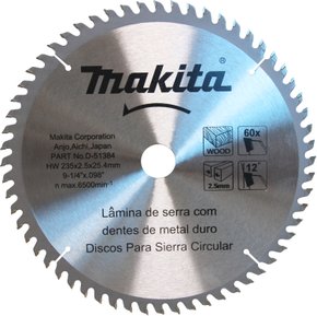 Disco de Serra Circular 9.1/4 x 60dt d-51384 Makita