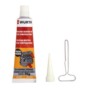 Silicone Neutro para Alta Temperatura Preto 50g - Wurth