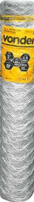 Tela mangueirão metálica 3" 16 BWG x 1,5m 50m Vonder