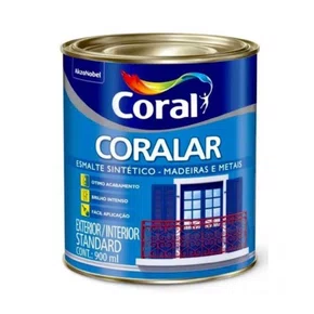 Tinta Esmalte Sintetico 900ml preto brilhante Coralar