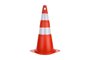 Cone Sinalização Flexível Laranja 70cm Deltaplus