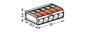 Conector de Emenda 5 Entradas 4mm² Wago