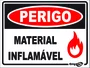 Epi placa pvc material inflamavel 20x15cm Emplac