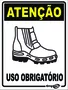 Epi placa pvc uso obrigatorio de botas 20x15cm Emplac