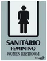 Epi placa sanitario feminino prata 20x15cm Emplac