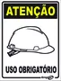 Epi placa uso obrigatorio de capacete 20x15 Emplac