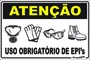 Epi placa uso Obrigatório de Epi's 30x20cm Emplac