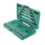 Jogo de Soquetes e Chaves E-Torx 35 Pc 1/4" e 3/8" SATA