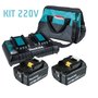 Kit 2 baterias 18v 5Ah c/ carregador e bolsa Makita