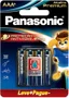 Pilha Alcalina Premium AAA 4 Unidades — Panasonic