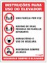 Placa Sinalizadora Uso do Elevador 20x15cm - Emplac